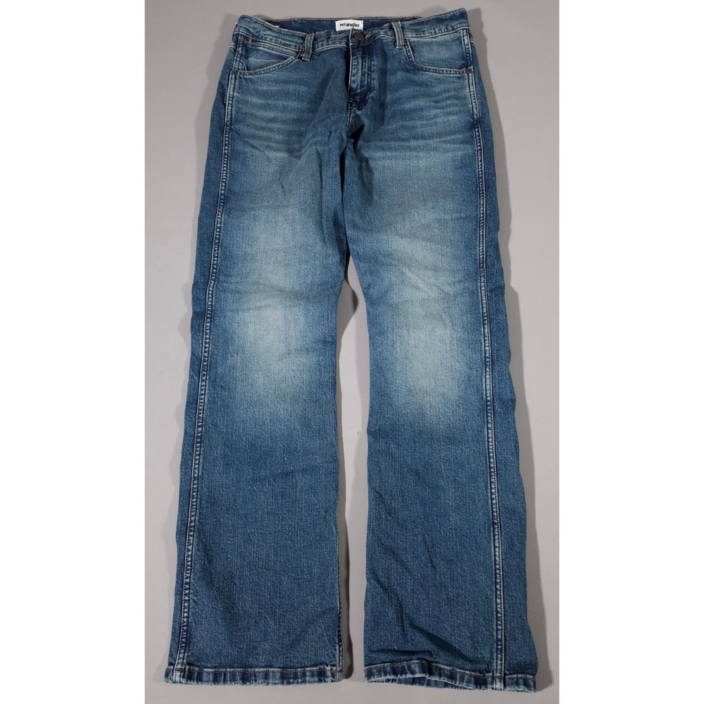 Wrangler Horizon Regular Boot Jeans Mens 32x34 Blue Denim Stretch 855